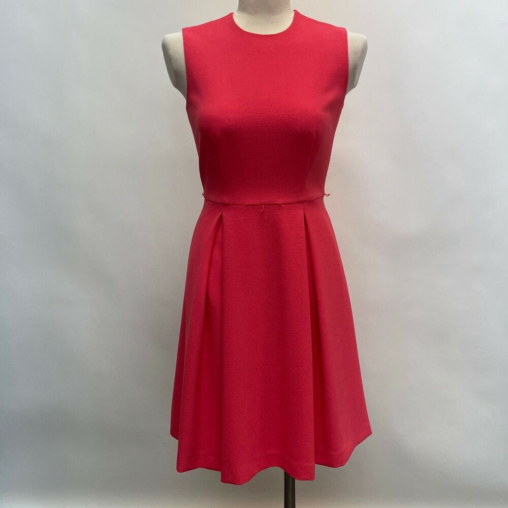 Karl Lagerfeld Paris Women's Dress Size 2 Pink Sleeveless Pleated